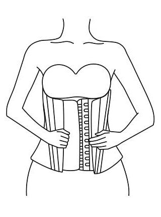 How to put on the waist cincher, step 2