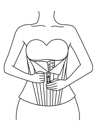 How to put on the waist cincher, step 3